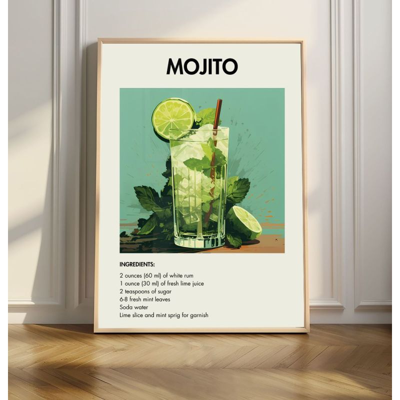 Mojito Recipe Poster