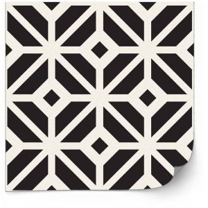 Tiles Sticker -  Black and White Geometric Tile Decals / 24 pcs