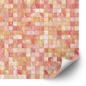 Tiles Sticker -  Pink  and Yellow / Peel and Stick Tile / 24 pcs
