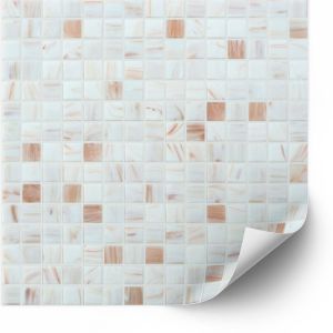 Tiles Sticker - Desert / Rose Gold and White / Peel and Stick / 24 pcs