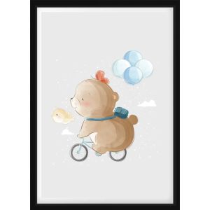  POSTER -  Bear on a bicycle
