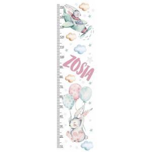 Wallsticker -  Bunny on the Plane / Height Measure