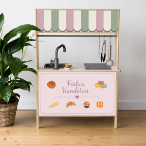 Self-adhesive decals for Ikea Duktig – personal stickers for play kitchens – Cafe