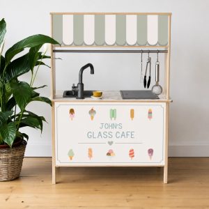 Self-adhesive decals for Ikea Duktig – personal stickers for play kitchens – Icecream2