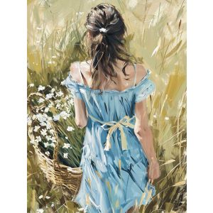 Canvas - Girl in Blue Dress