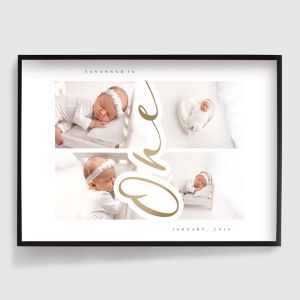 Personalised Poster - 
One Year - 2 Photos