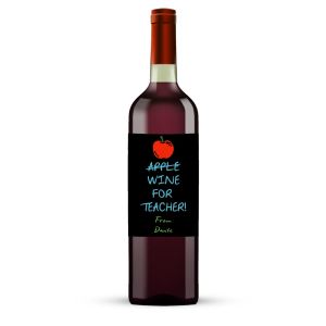 Bottle stickers - Wine for the teacher
