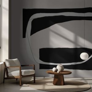 Wall Paper - Abstract Black Shapes